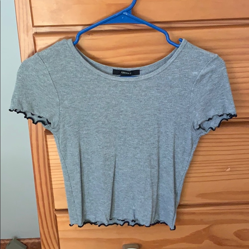 Forever 21 Grey Crop Top